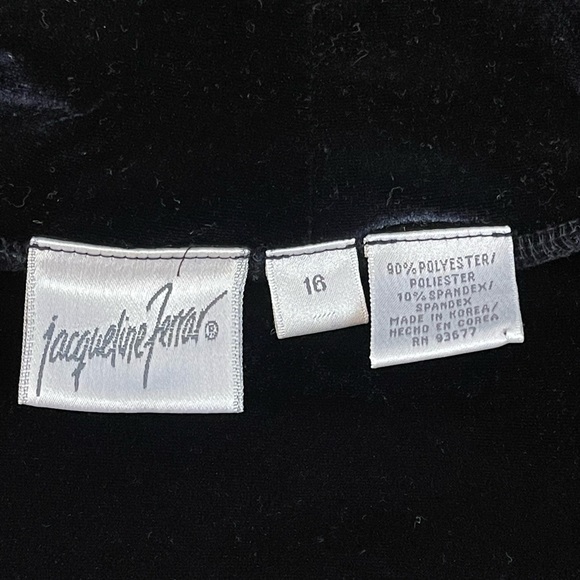 Jacqueline Ferrar Hi Neck Velvet Black Midi Dress/Tunic Size 16 - Picture 7 of 9